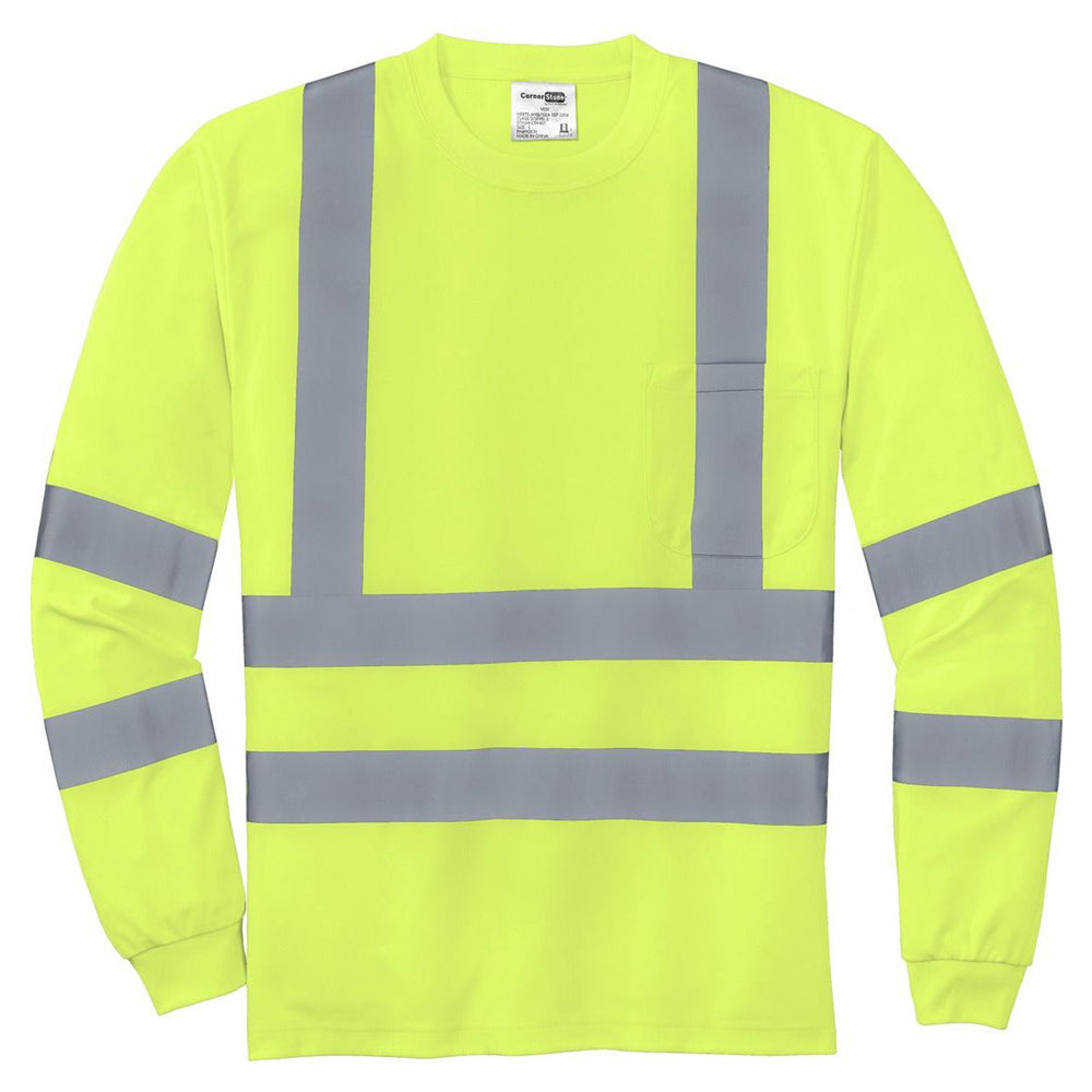 CornerStone® - ANSI 107 Class 3 Long Sleeve Snag-Resistant Reflective T-Shirt