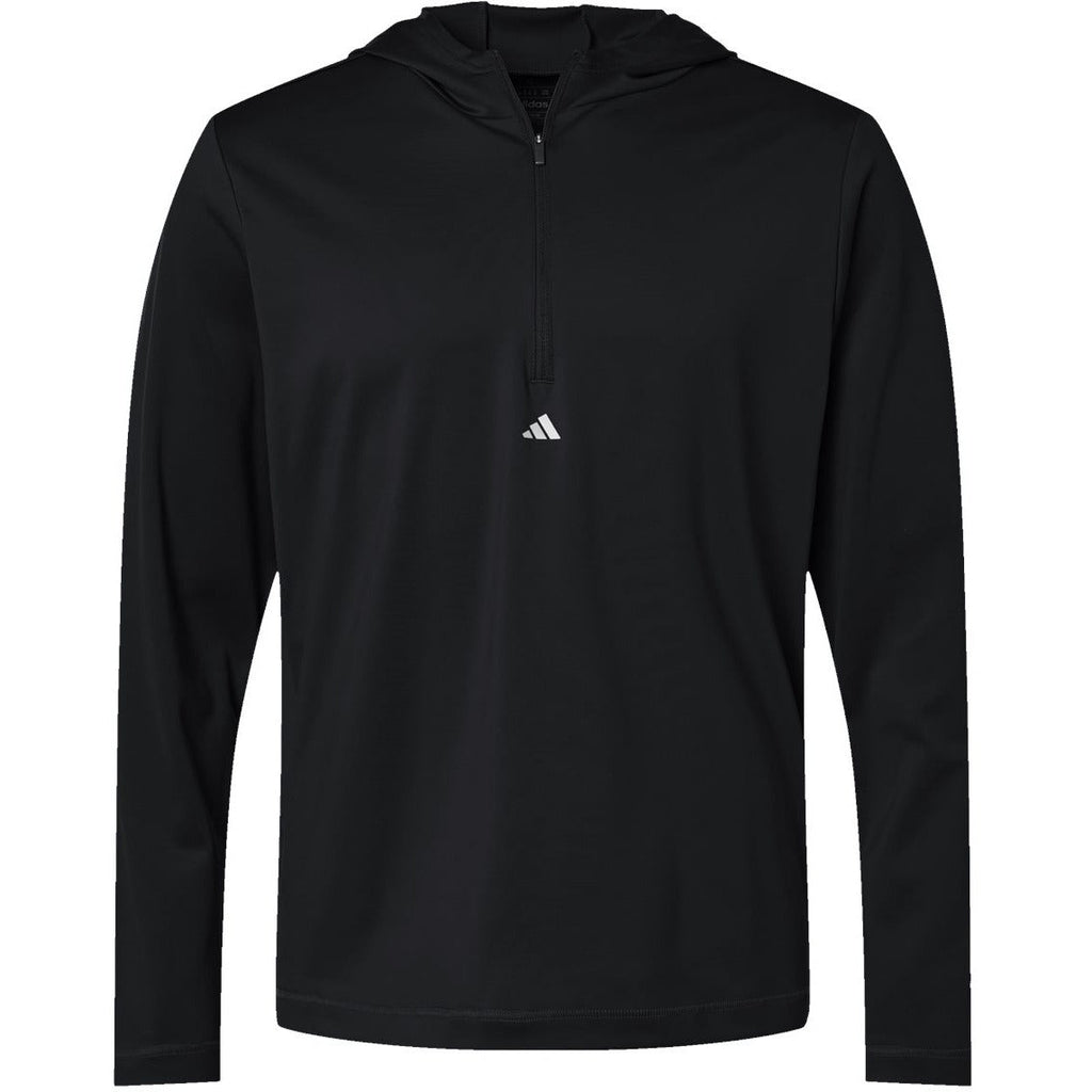 Adidas Lightweight Performance Quarter-Zip Hooded Pullover