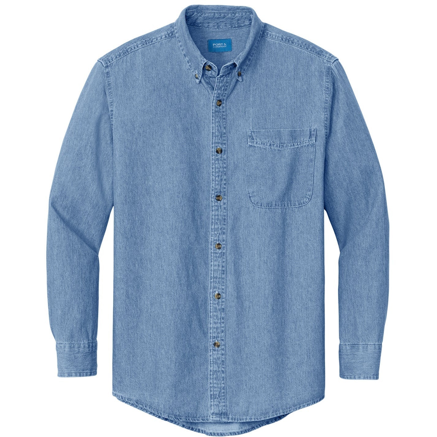 Port & Company® - Long Sleeve Value Denim Shirt