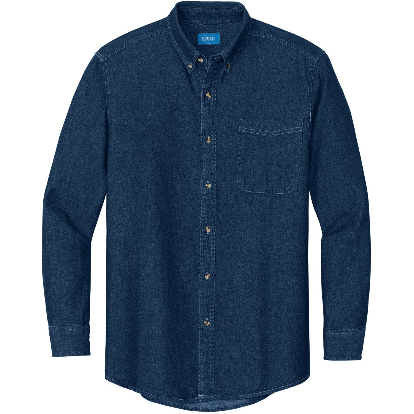 Port & Company® - Long Sleeve Value Denim Shirt