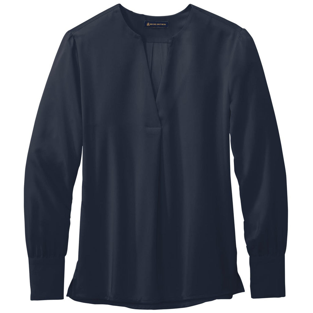 Brooks Brothers® Women's Open-Neck Satin Blouse