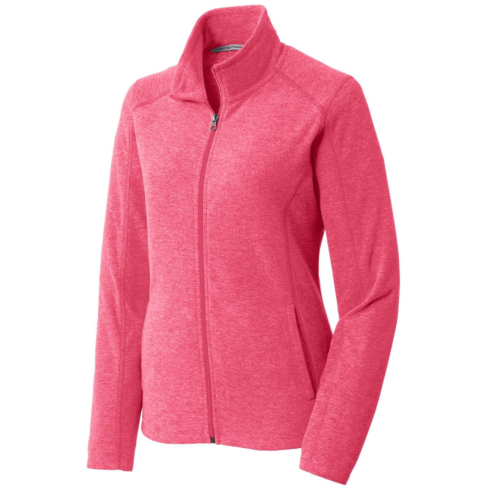 Port Authority® Women's Heather Microfleece Full-Zip Jacket