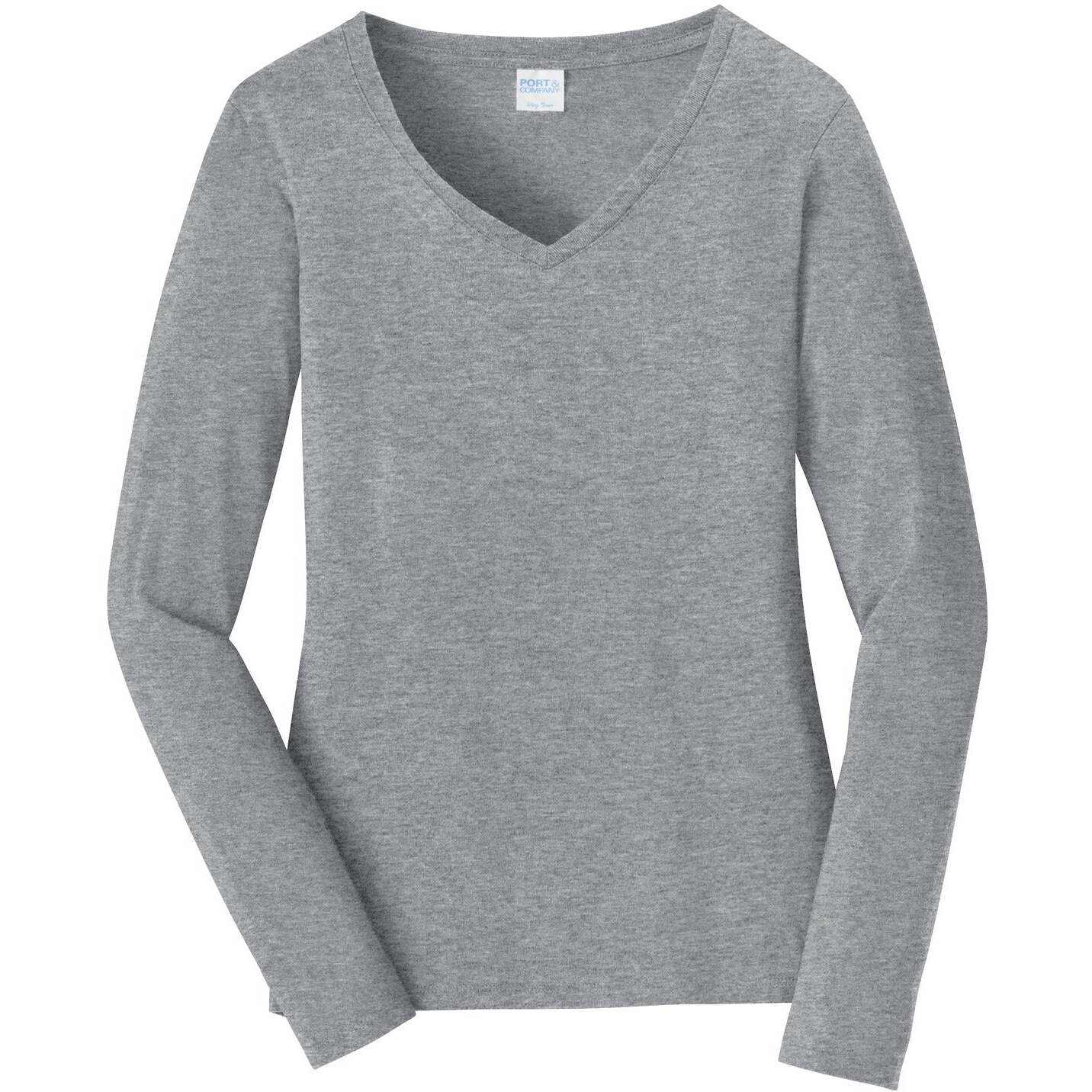 Port & Company® Ladies Long Sleeve Fan Favorite™ V-Neck Tee