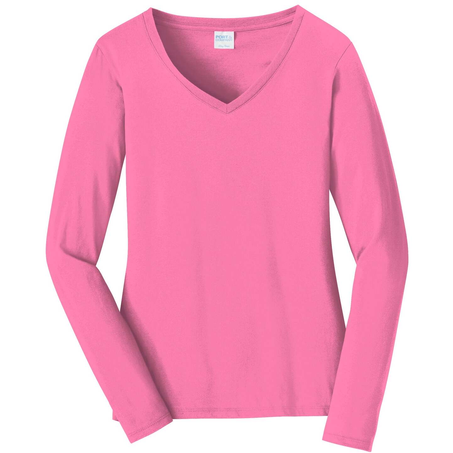 Port & Company® Ladies Long Sleeve Fan Favorite™ V-Neck Tee