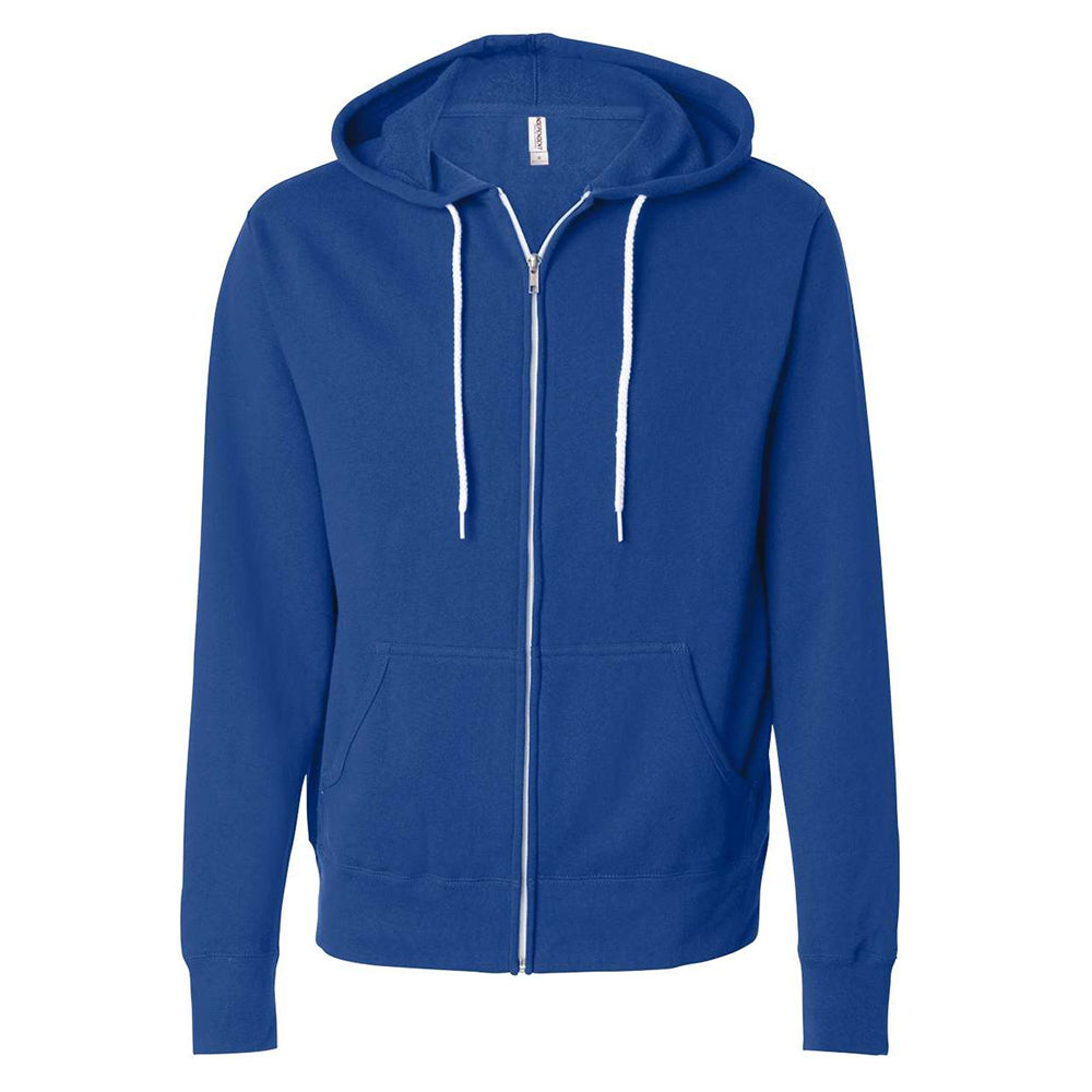 Lightweight Full-Zip Hooded Sweatshirt
