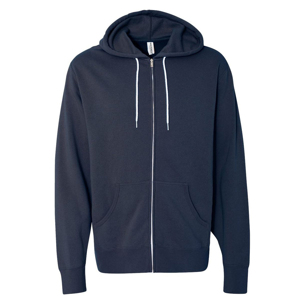 Lightweight Full-Zip Hooded Sweatshirt
