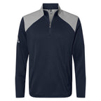 Adidas Textured Mixed Media Quarter-Zip Pullover