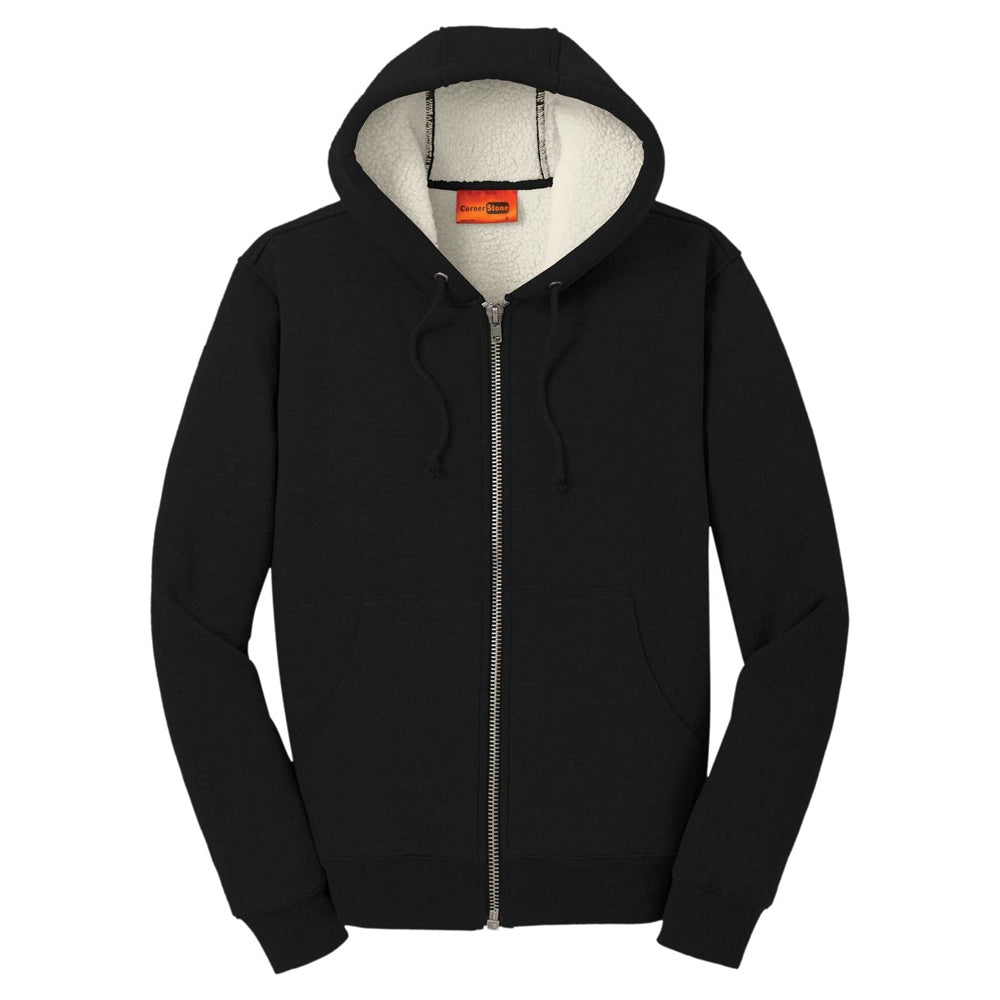 CornerStone® Heavyweight Sherpa-Lined Hooded Fleece Jacket