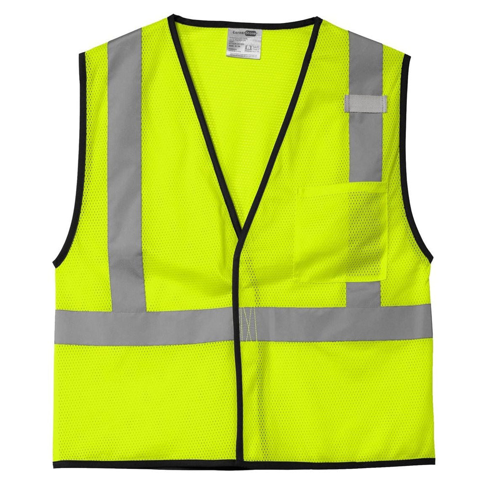 CornerStone ® ANSI 107 Class 2 Economy Mesh One-Pocket Vest