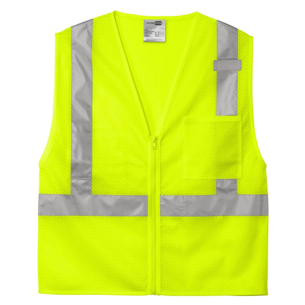 CornerStone ® ANSI 107 Class 2 Mesh Zippered Vest