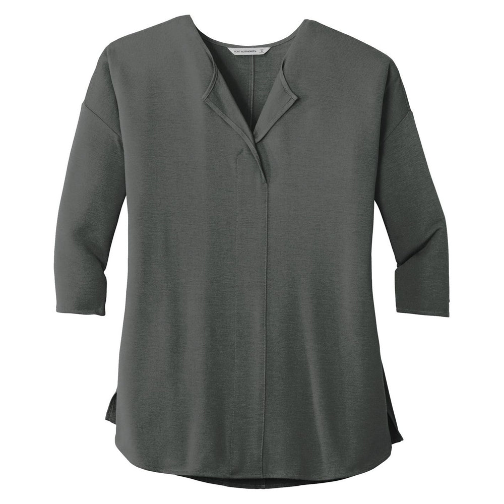 Port Authority® Ladies Concept 3/4-Sleeve Soft Split Neck Top