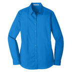 Port Authority® Ladies Long Sleeve Carefree Poplin Shirt