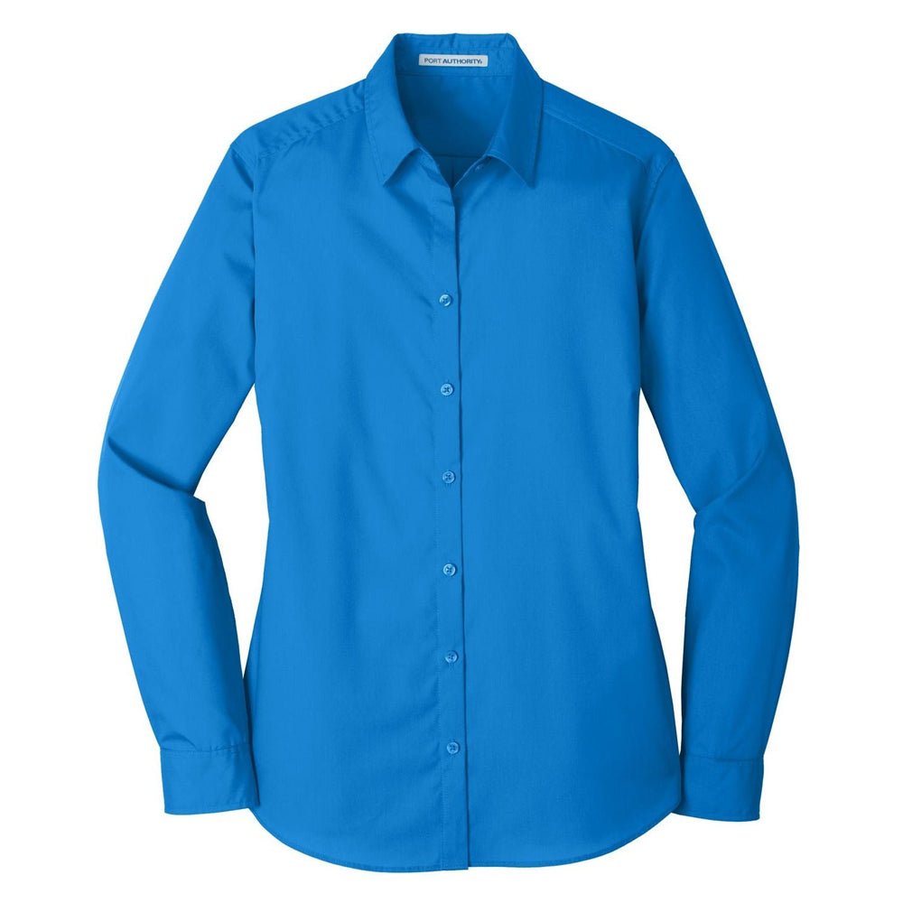Port Authority® Ladies Long Sleeve Carefree Poplin Shirt