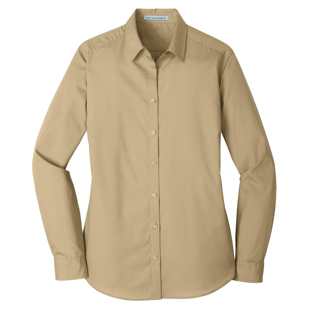 Port Authority® Ladies Long Sleeve Carefree Poplin Shirt