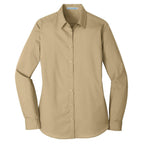 Port Authority® Ladies Long Sleeve Carefree Poplin Shirt
