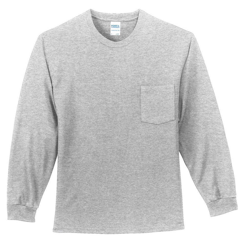 Port & Company® Tall Long Sleeve Essential Pocket Tee