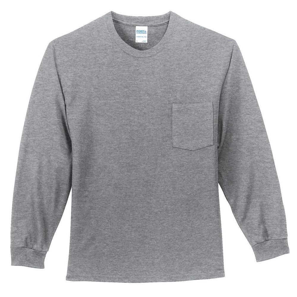 Port & Company® Tall Long Sleeve Essential Pocket Tee