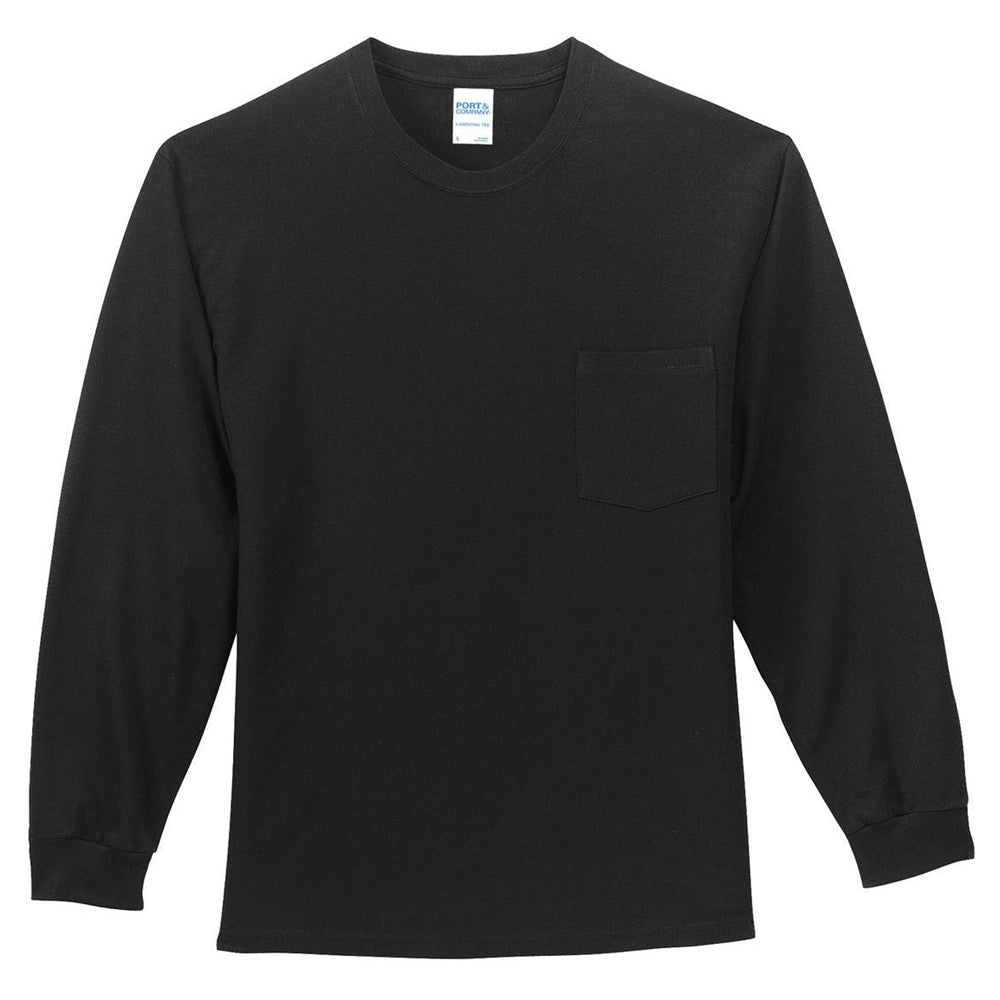 Port & Company® Tall Long Sleeve Essential Pocket Tee