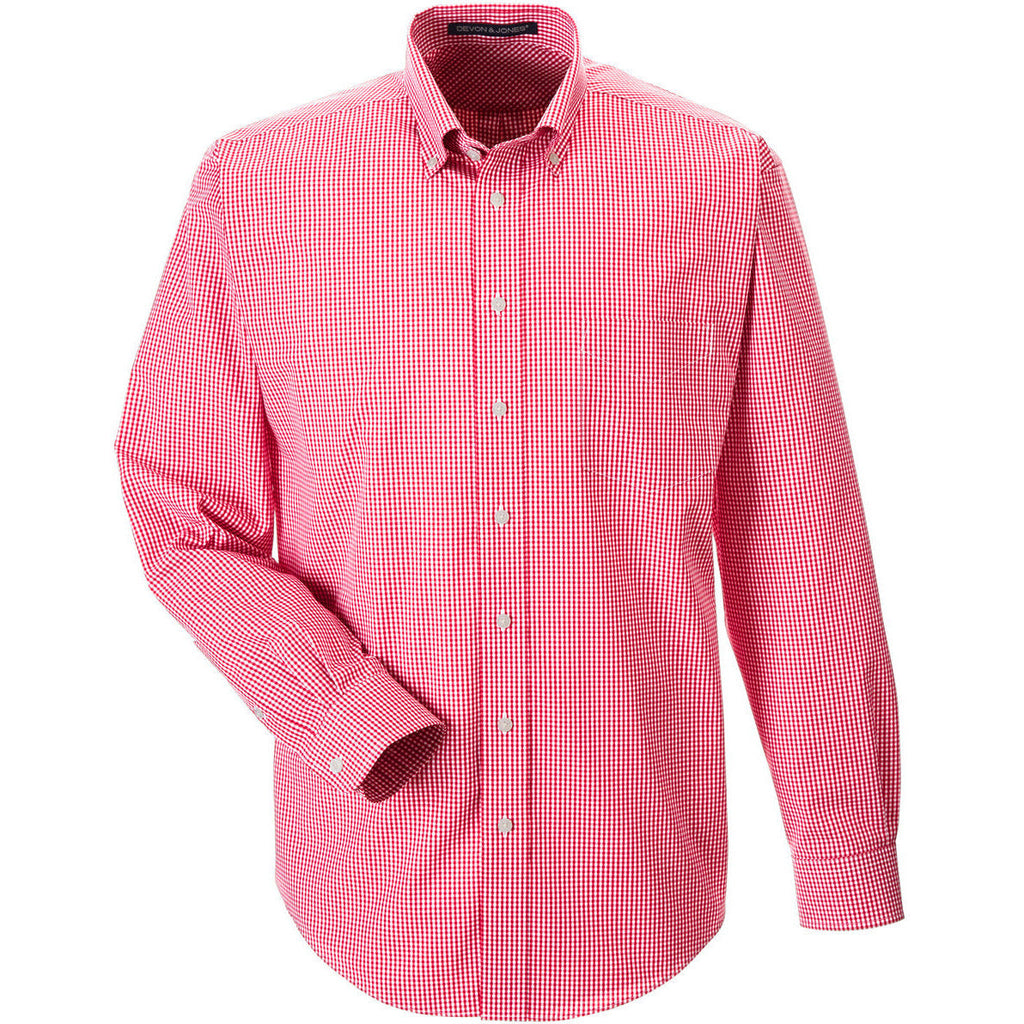 Devon & Jones Men's Crown Collection® Gingham Check Woven Dress Shirt