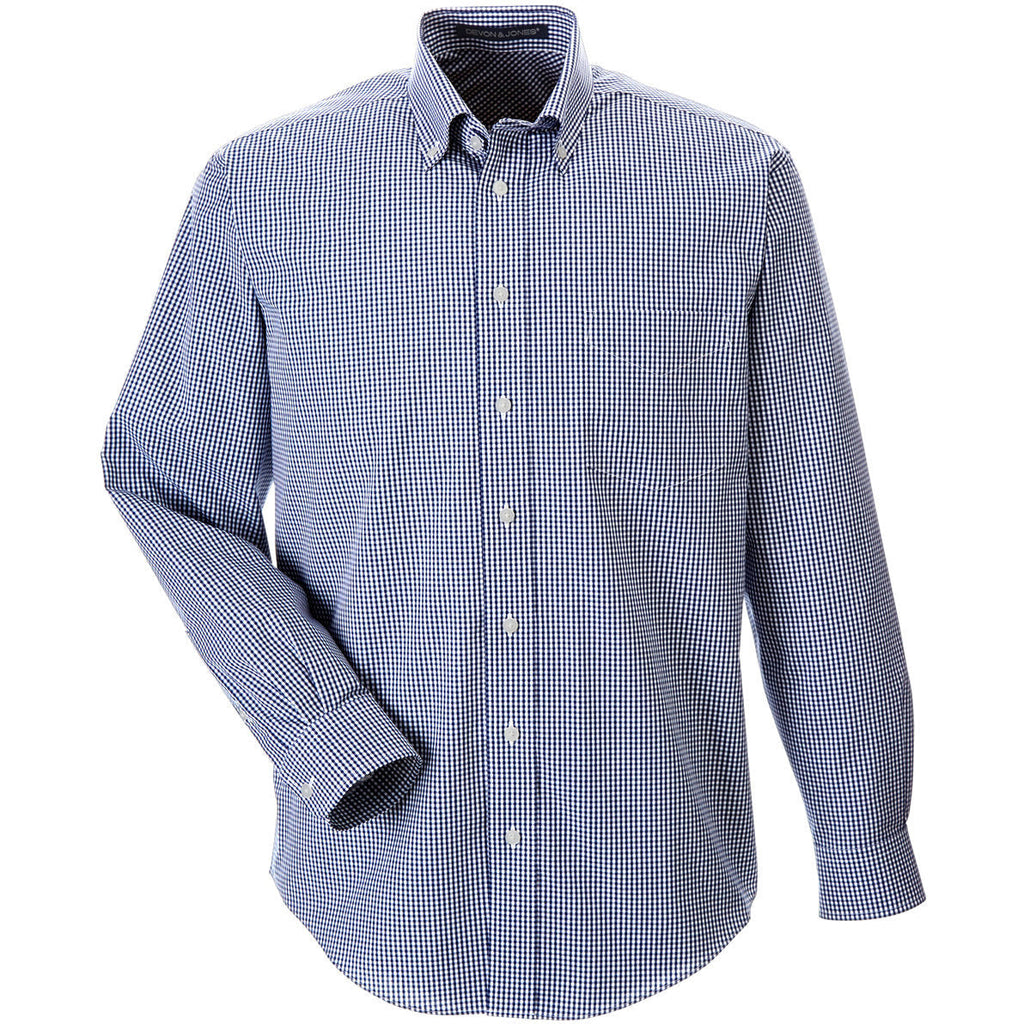 Devon & Jones Men's Crown Collection® Gingham Check Woven Dress Shirt